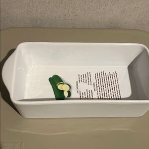 White Rectangular Ceramic Baking Dish
